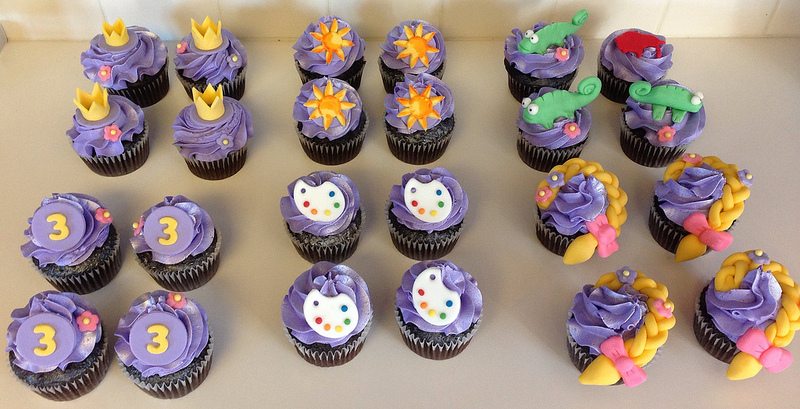 all the tangled cupcakes.
