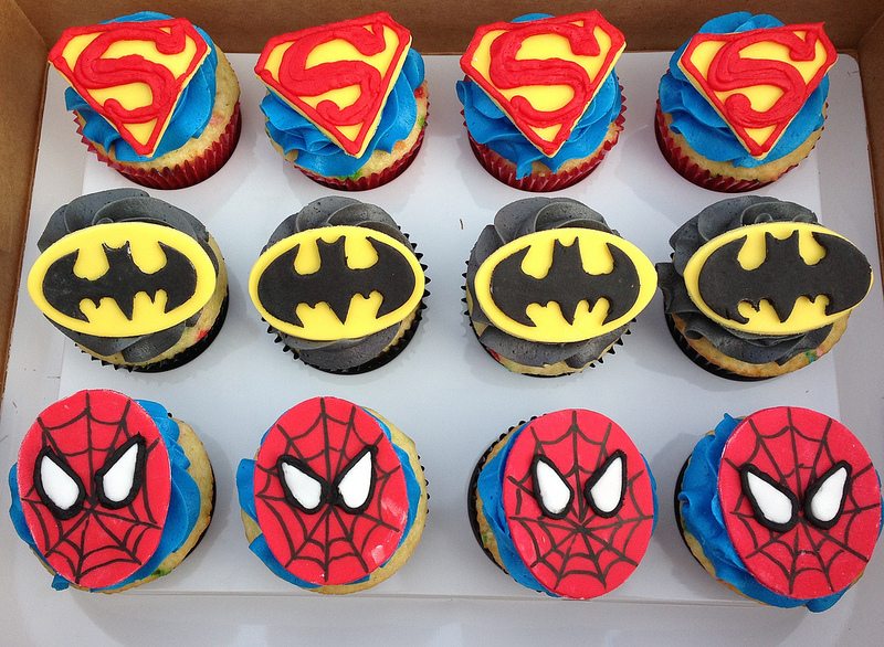 superhero cupcakes