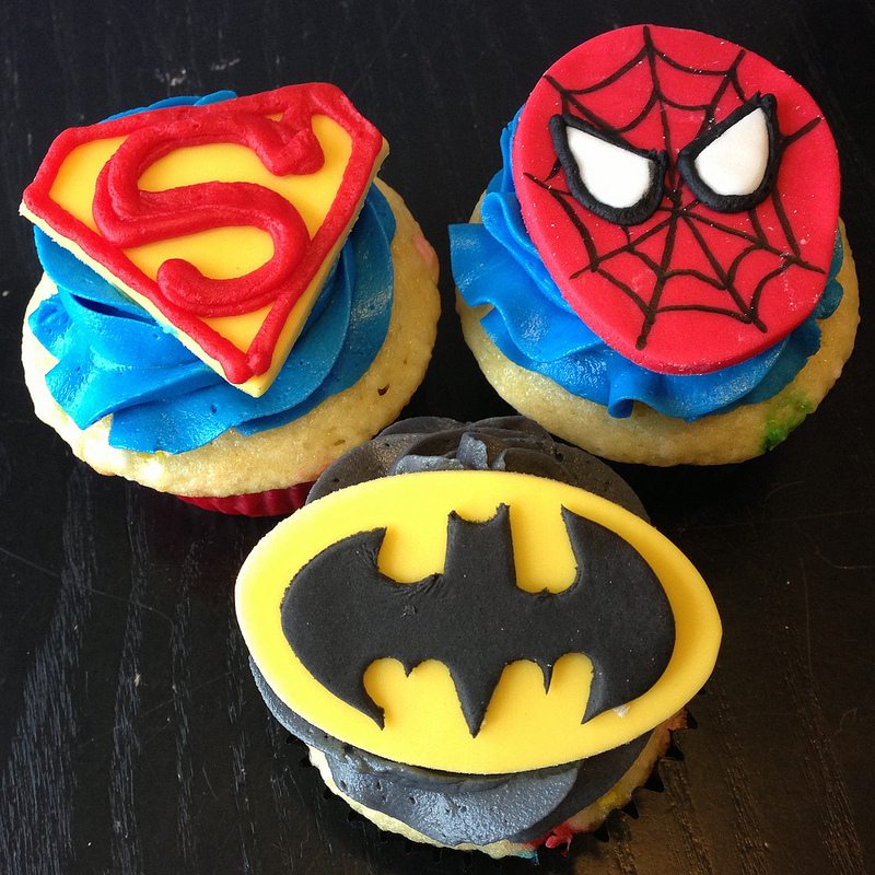 superhero cupcakes