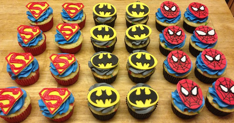 superhero cupcakes