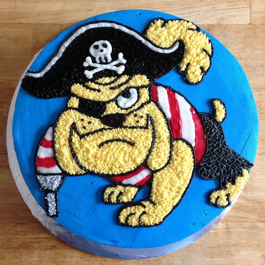 pirate bulldog cake