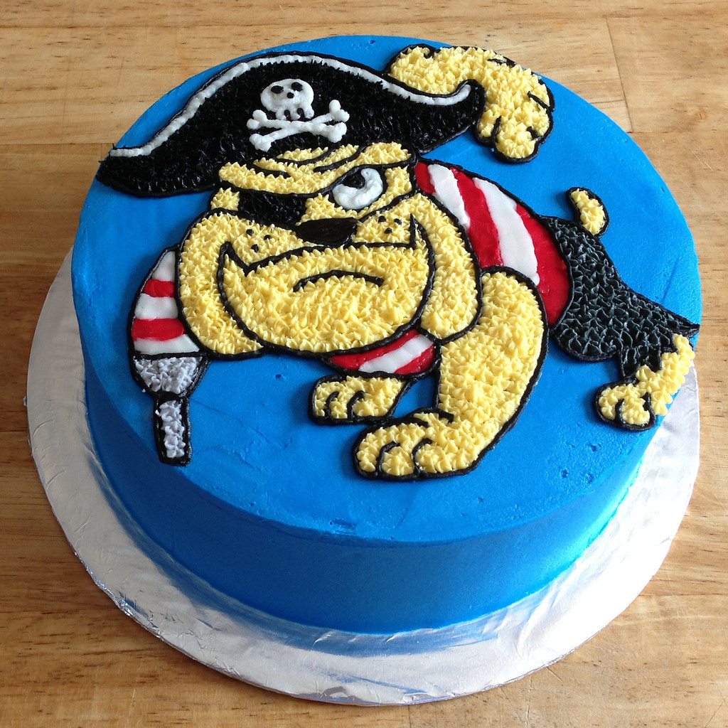 pirate bulldog cake