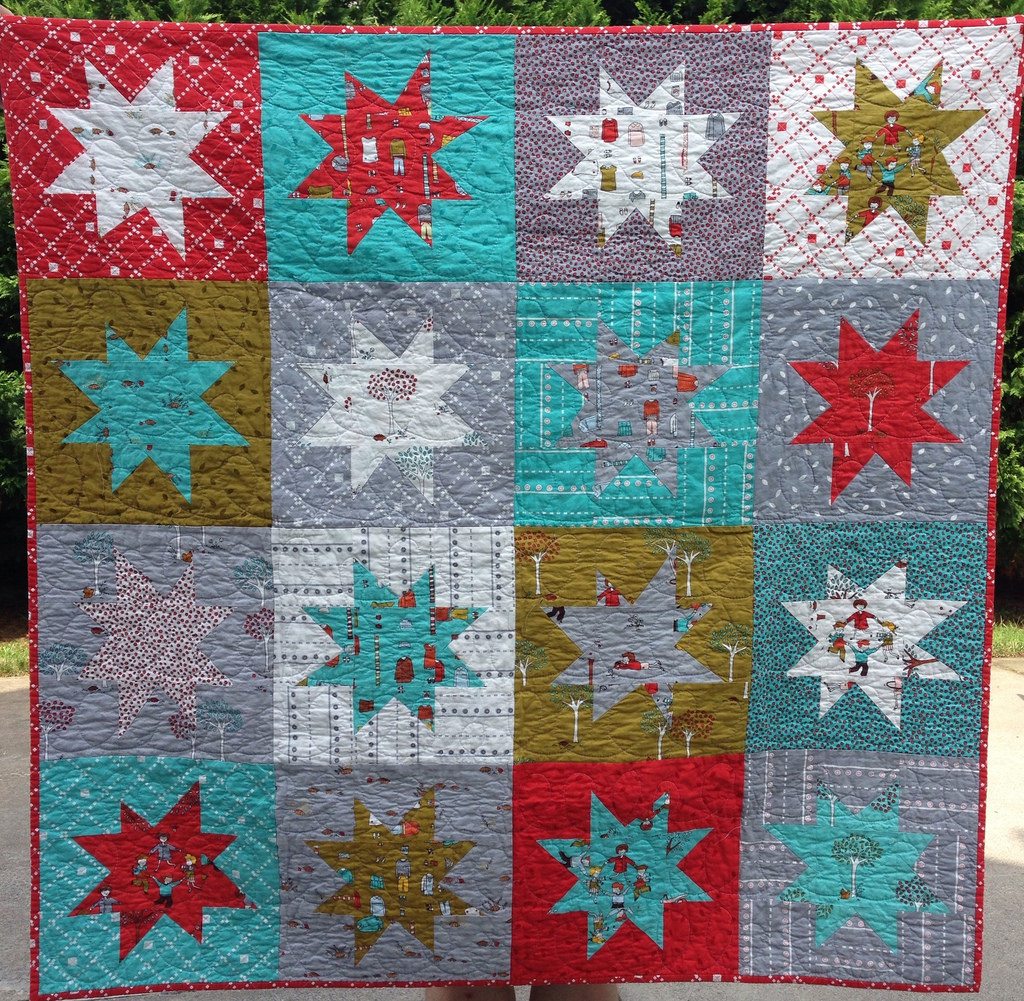 little apples baby quilt.