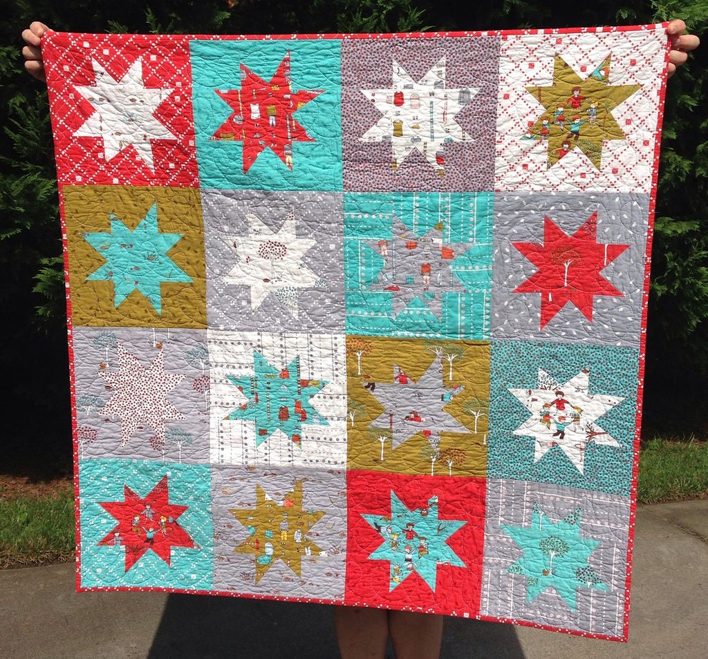 little apples baby quilt.